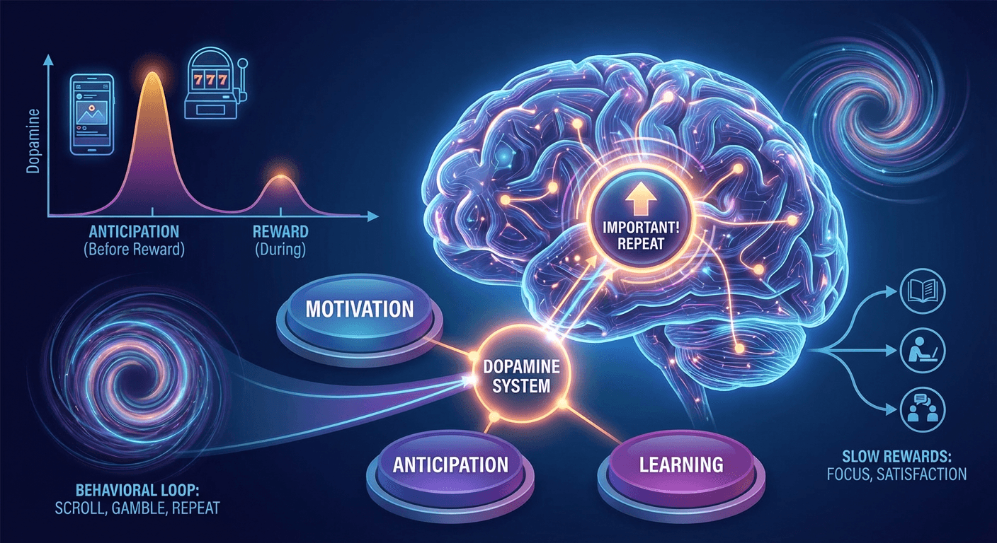 الدوبامين - الادمان
